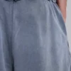 Graue, gewaschene Jogging-Shorts „Sporty Stripe Monster Joggers“