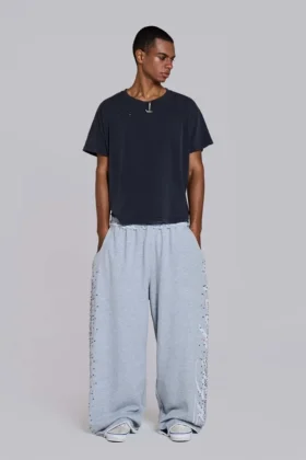 Graue, melierte „Hardcore Jewel Monster Joggers“