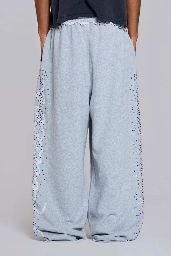 Graue, melierte „Hardcore Jewel Monster Joggers“