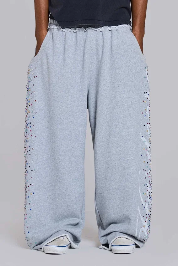 Graue, melierte „Hardcore Jewel Monster Joggers“
