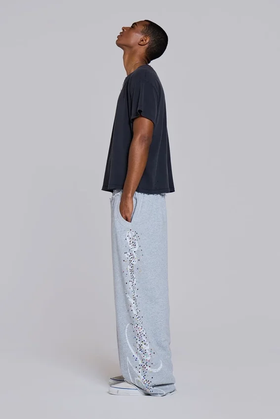 Graue, melierte „Hardcore Jewel Monster Joggers“