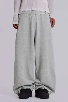 Graue, melierte, weite „Monster Joggers“