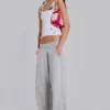 Graue, melierte, weite „Monster Joggers“