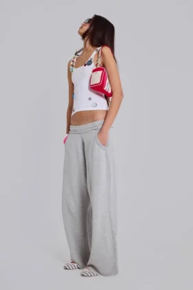 Graue, melierte, weite „Monster Joggers“