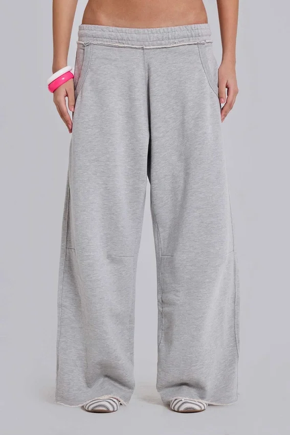 Graue, melierte, weite „Monster Joggers“