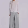 Graue, melierte, weite „Monster Joggers“