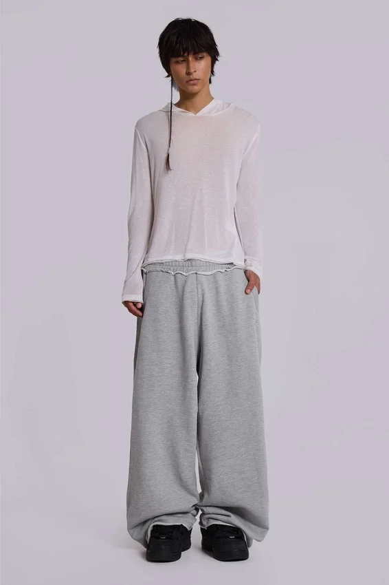 Graue, melierte, weite „Monster Joggers“