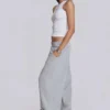 Graue, melierte, weite „Monster Joggers“