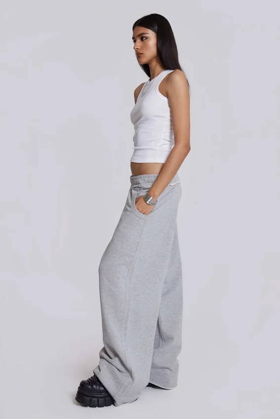 Graue, melierte, weite „Monster Joggers“