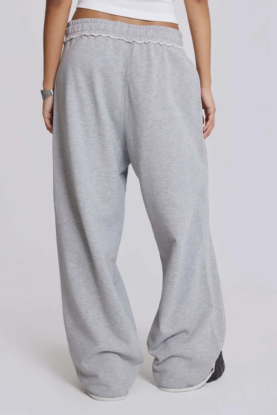 Graue, melierte, weite „Monster Joggers“