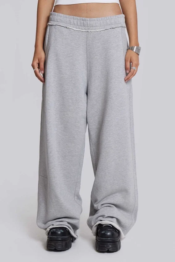 Graue, melierte, weite „Monster Joggers“