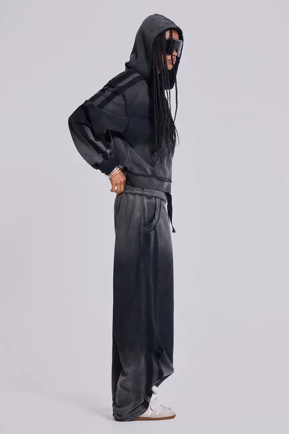 Graue, sportliche, weite Monster Joggers