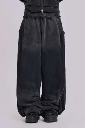 Graue, sportliche, weite Monster Joggers