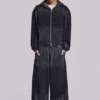 Graue, sportliche, weite Monster Joggers