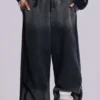 Graue, sportliche, weite Monster Joggers