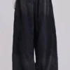Graue, sportliche, weite Monster Joggers