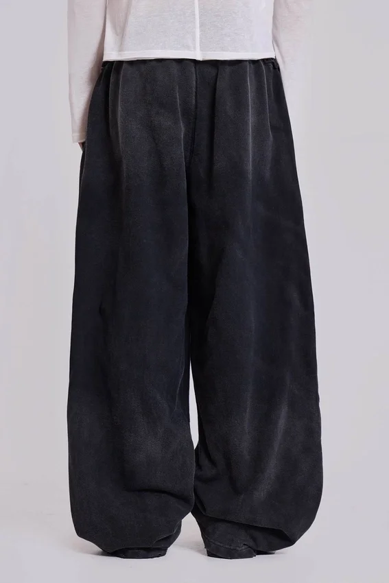 Graue, sportliche, weite Monster Joggers