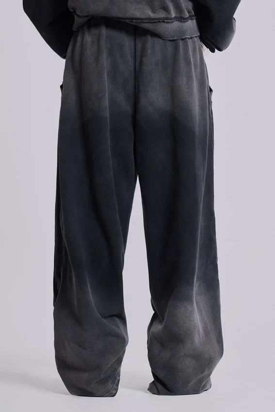Graue, sportliche, weite Monster Joggers