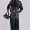 Graue, sportliche, weite Monster Joggers