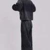 Graue, sportliche, weite Monster Joggers