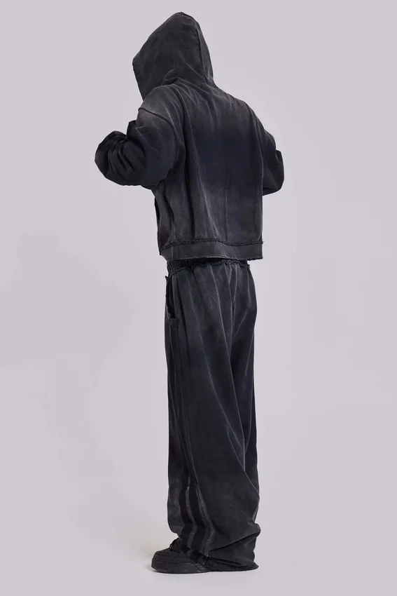 Graue, sportliche, weite Monster Joggers