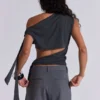 Graue, taillierte Goliath Shorts