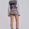 Graue Team 85 Strick-Bomberjacke