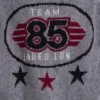 Graue Team 85 Strick-Bomberjacke