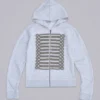 Grauer melierter „Military Monster“-Hoodie