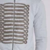 Grauer melierter „Military Monster“-Hoodie