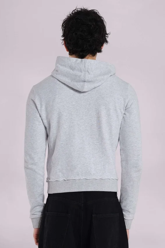 Grauer melierter „Military Monster“-Hoodie