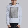 Grauer melierter „Military Monster“-Hoodie