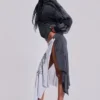 Grauer, sportlicher, weiter Monster Hoodie