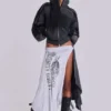 Grauer, sportlicher, weiter Monster Hoodie