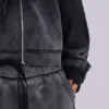 Grauer, sportlicher, weiter Monster Hoodie