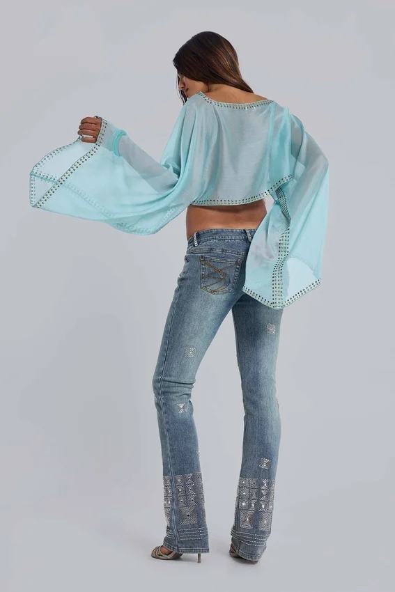 Lunet Cape-Top mit Nieten