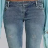 Handperlbestickte Cooper-Jeans im Bootcut-Schnitt