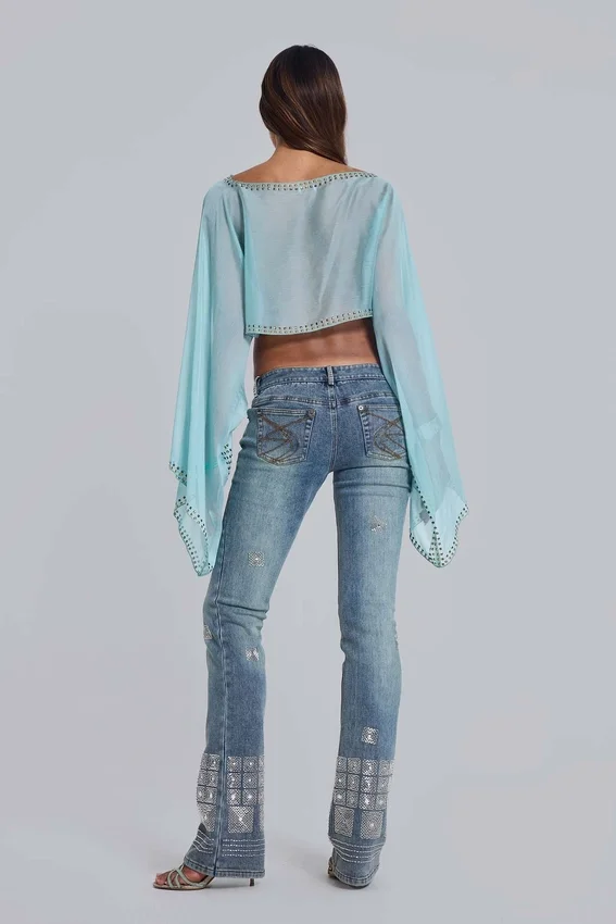 Lunet Cape-Top mit Nieten
