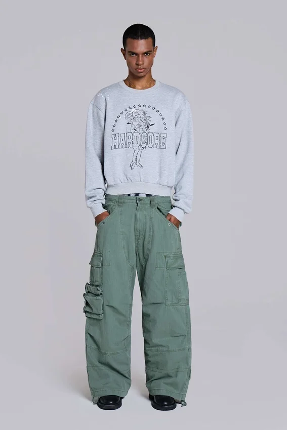 Hardcore Sweatshirt mit Rundhalsausschnitt