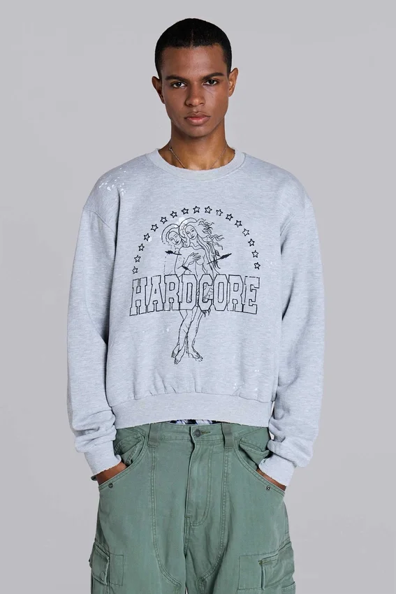 Hardcore Sweatshirt mit Rundhalsausschnitt