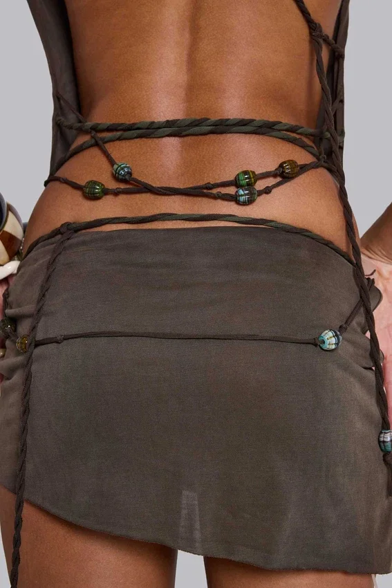 Hedera – Asymmetrisches, rückenfreies Minikleid