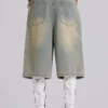 Hellgewaschene Jumbo-Jorts