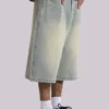Hellgewaschene Jumbo-Jorts