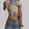 Hena-Minirock aus Denim mit Nieten