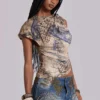 Hena-Minirock aus Denim mit Nieten
