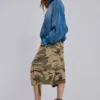 Hoodie mit Nieten in Sunfade-Waffeloptik