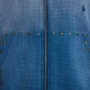Hoodie mit Nieten in Sunfade-Waffeloptik