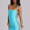Idol Bandage-Minikleid in Türkis