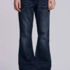 Indigo Creased Drift Bootcut-Jeans