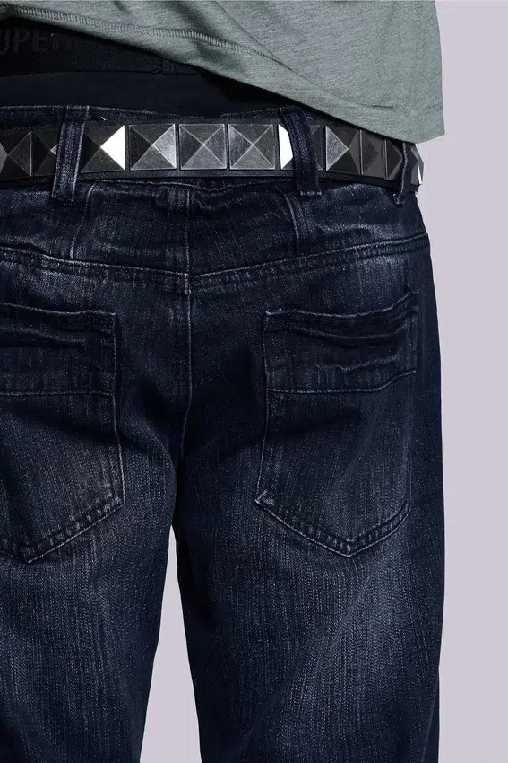 Indigo Creased Drift Bootcut-Jeans